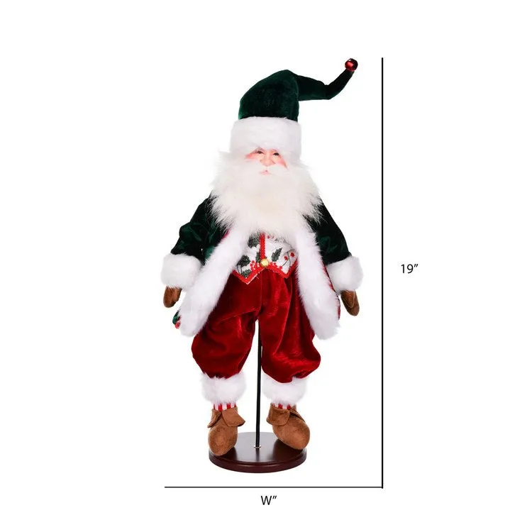 19" Jingle Bell Santa Doll with Stand