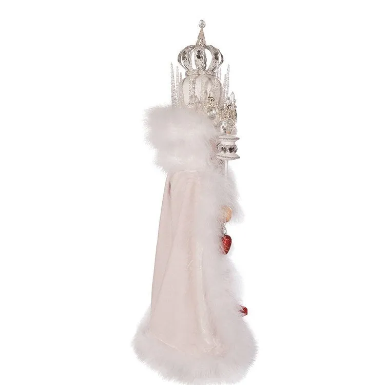 28" Hollywood White Ice King with Red Cape Nutcracker