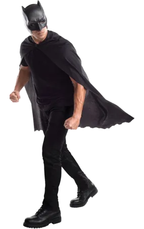 Adult Dawn of Justice Batman Facepiece and Cape