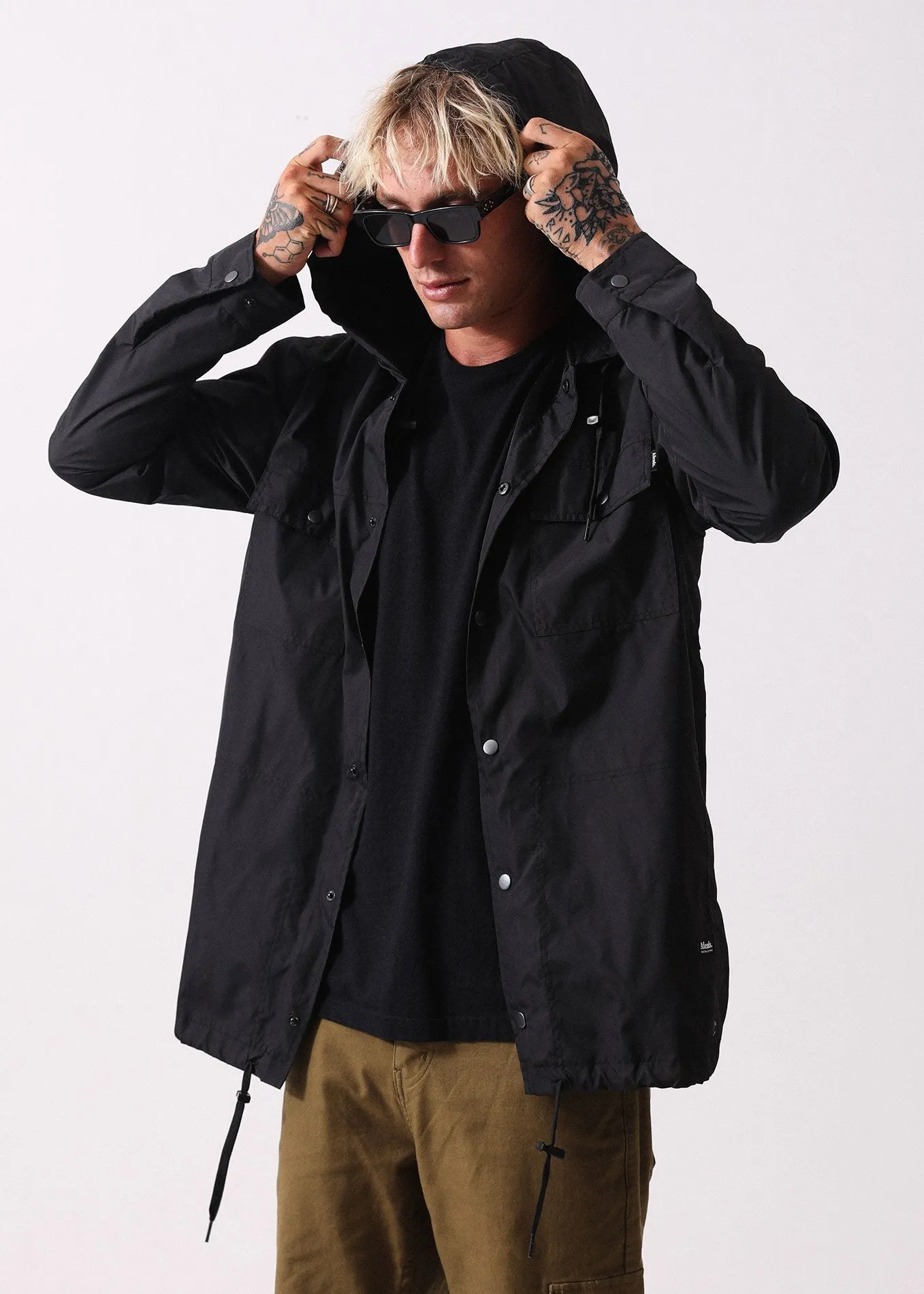 Afends Mens Easy  - Rain Hooded Jacket