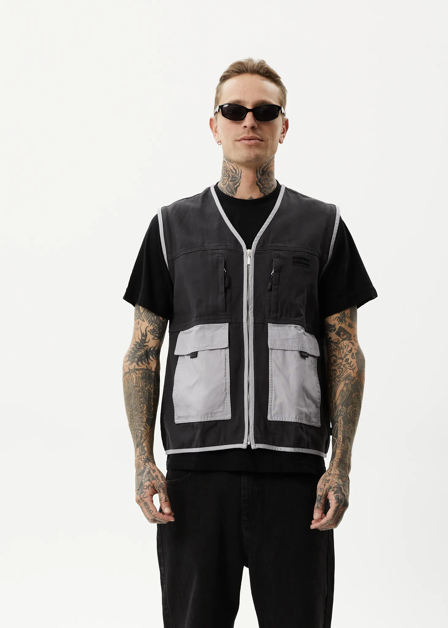 AFENDS Unisex Foreword - Unisex Convertible Jacket - Charcoal