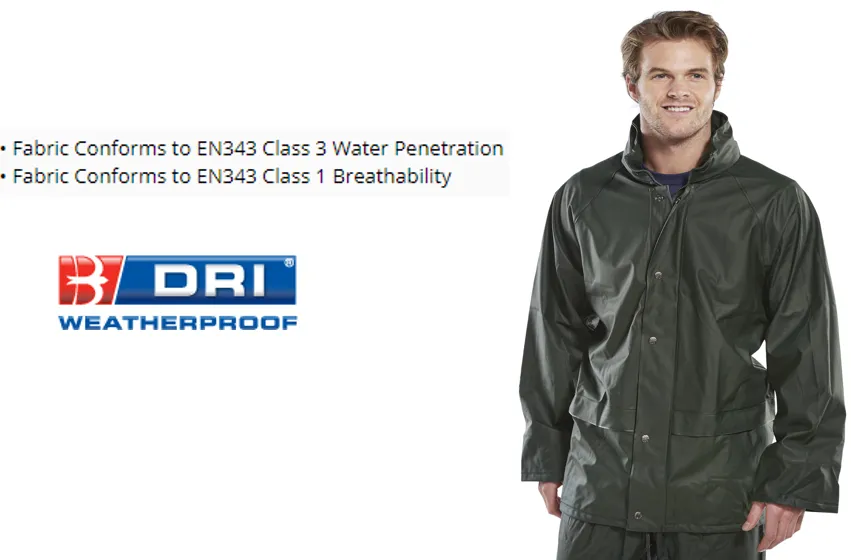 Beeswift Olive Green Beeswift Super Weatherproof Jacket Class 3 Water Penetration {All Sizes}