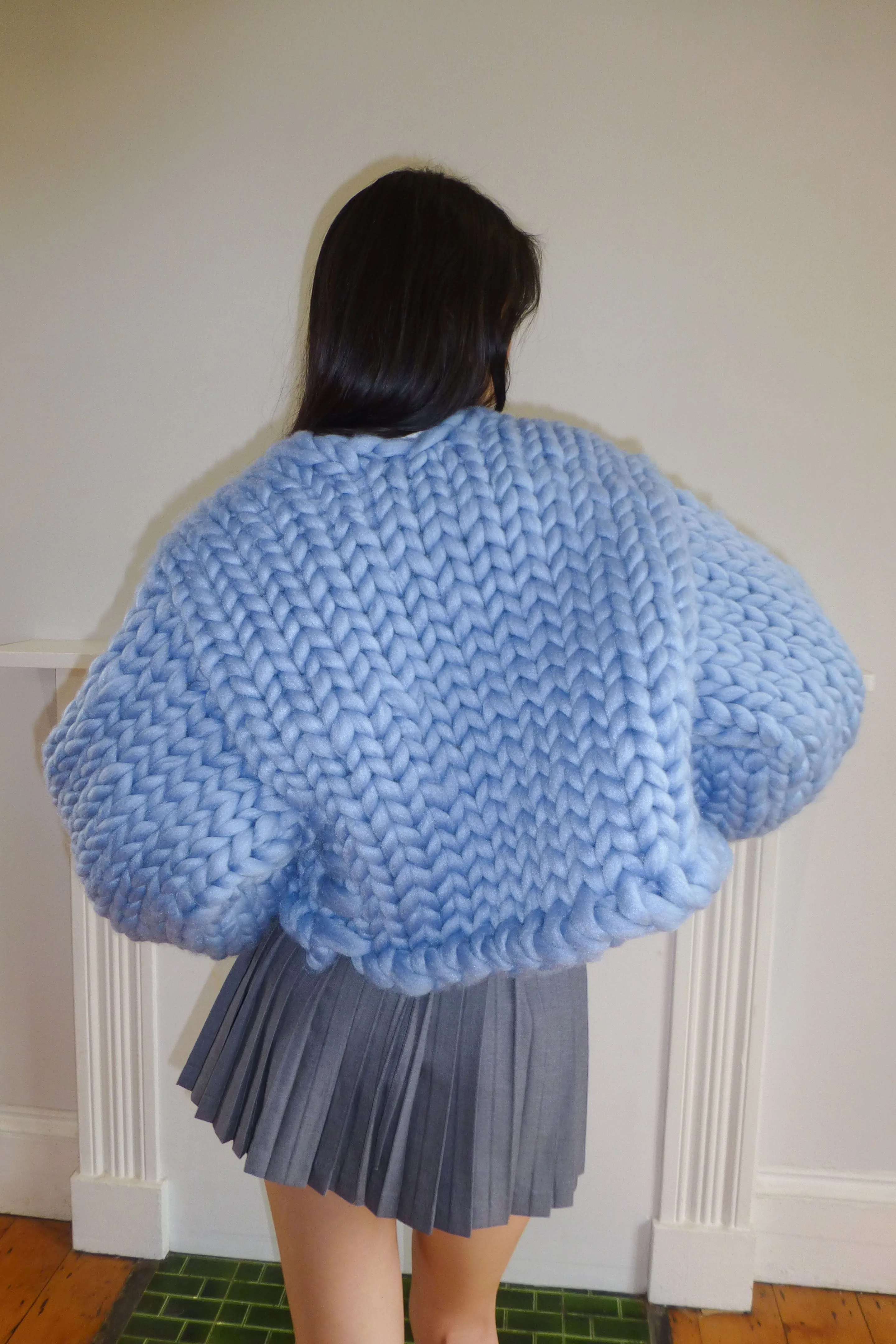 Blue Colossal Knit Cardigan