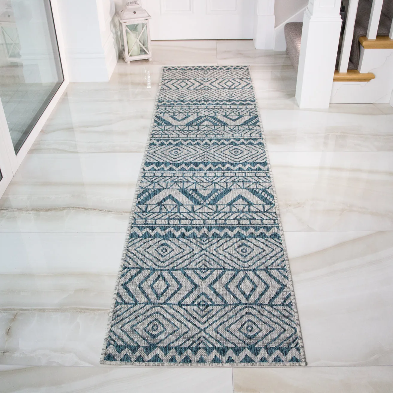 Blue Flatweave Outdoor Rug - Ruskin