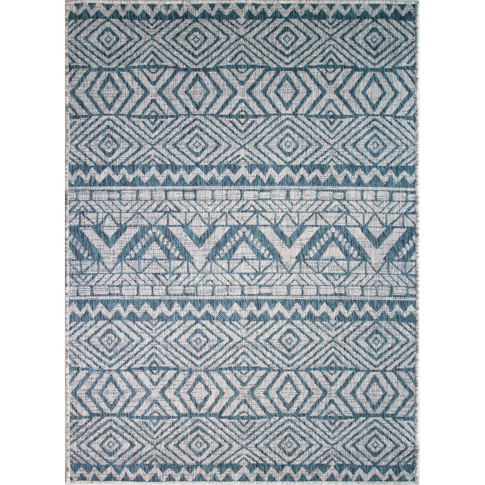 Blue Flatweave Outdoor Rug - Ruskin