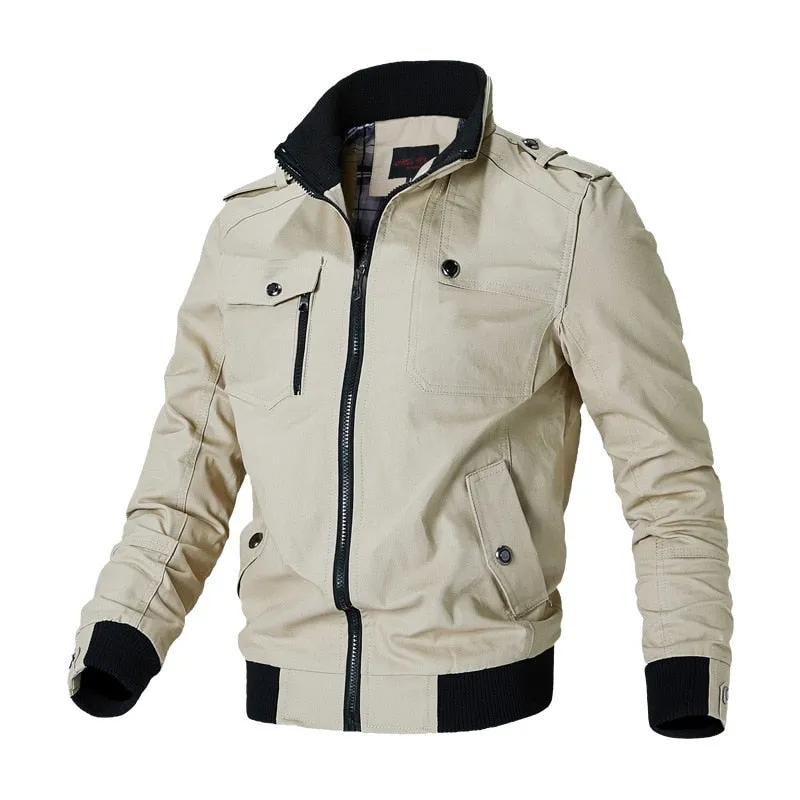 Bomber Jacket Men Fashion Casual Windbreaker Jacket Coat Men