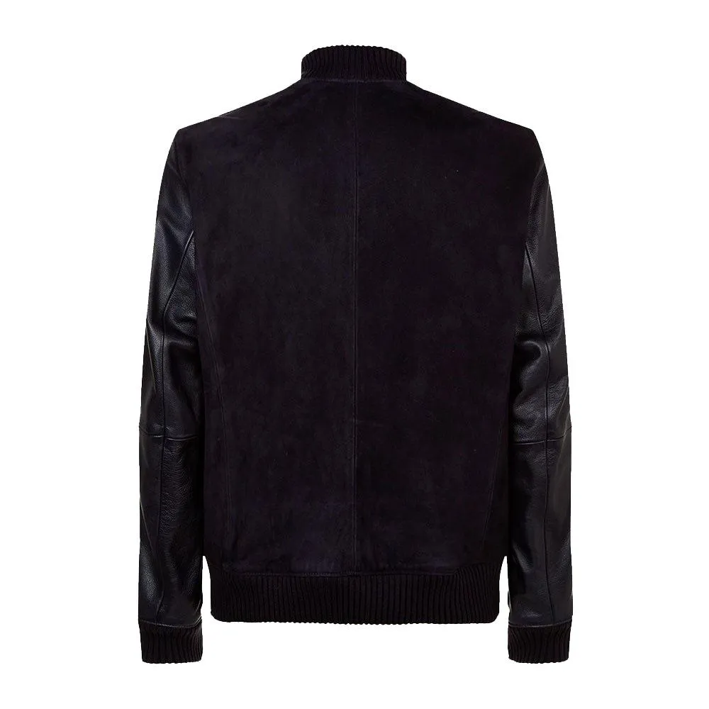 Boss Suede and Leather Bomber Jacket