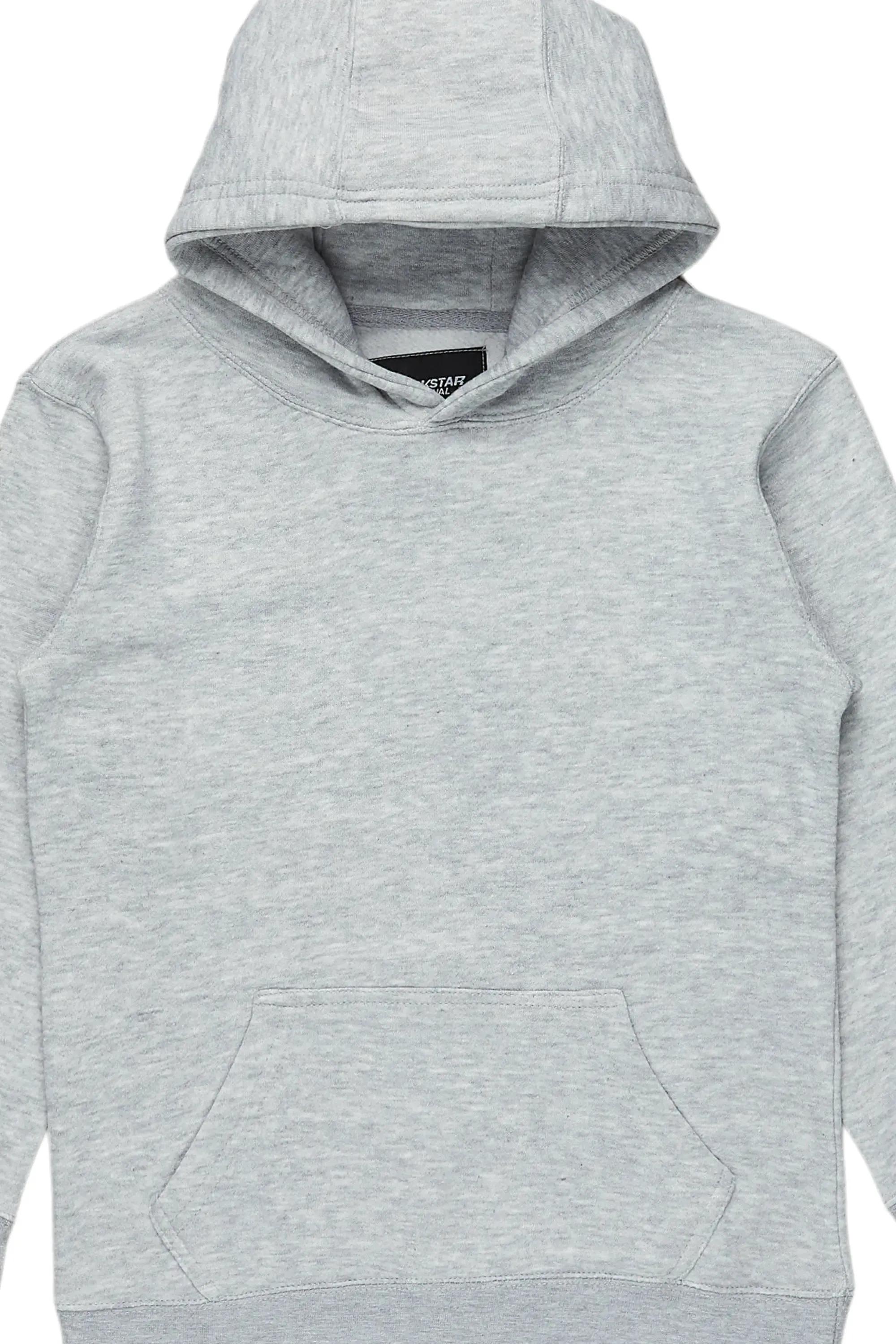 Boys Heather Grey Basic Hoodie