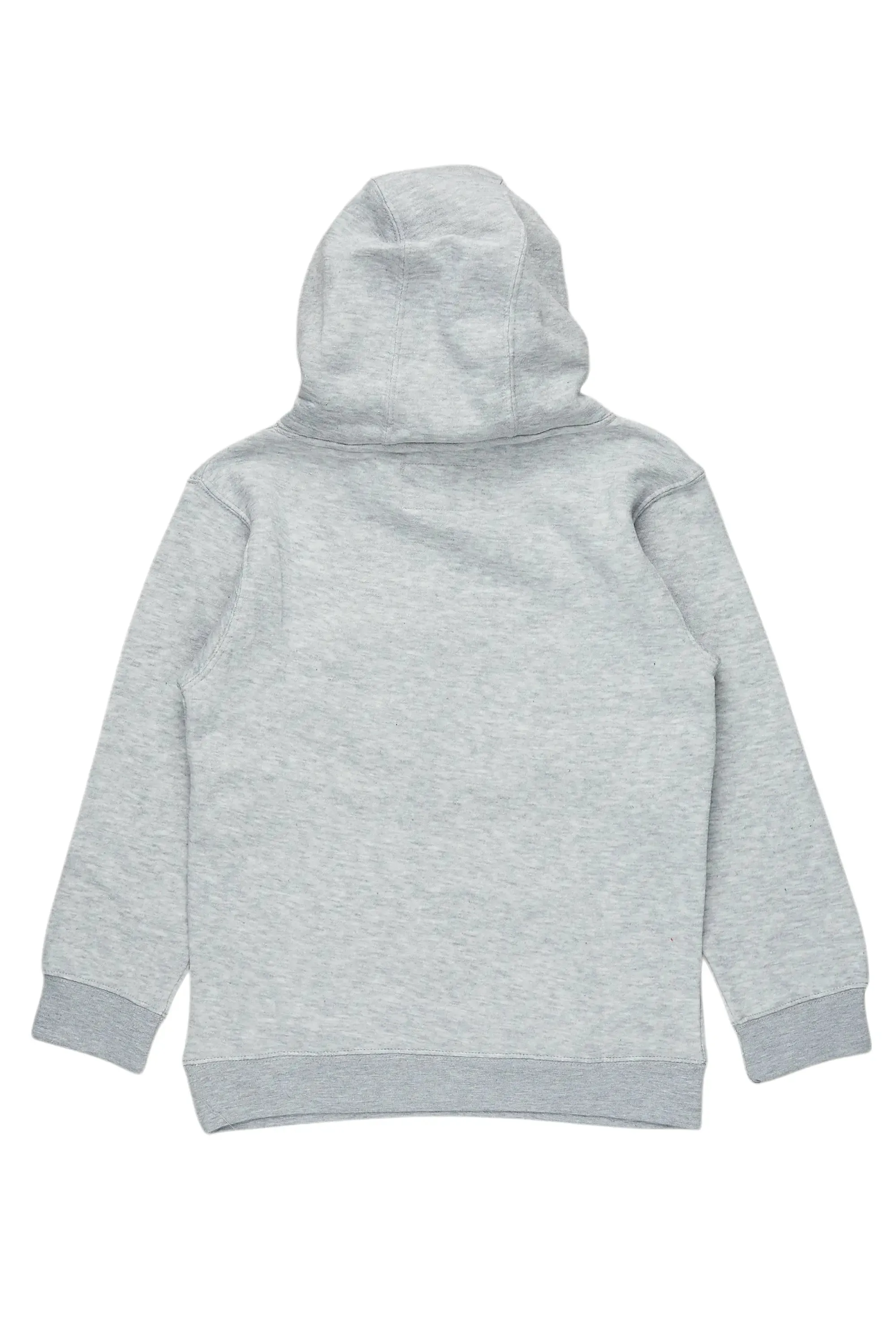 Boys Heather Grey Basic Hoodie