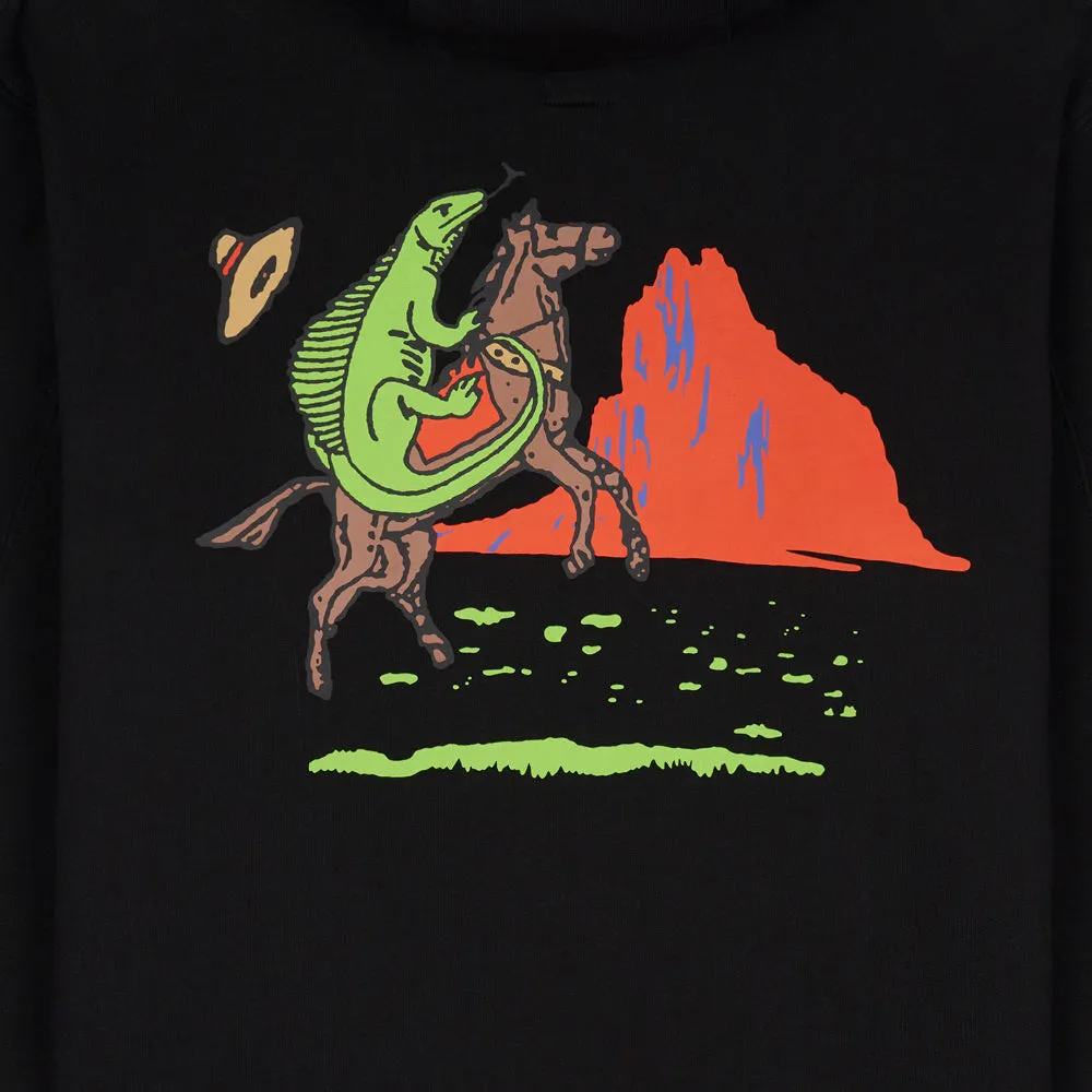 BRAIN DEAD LIZARD COWBOY HOODIE // BLACK