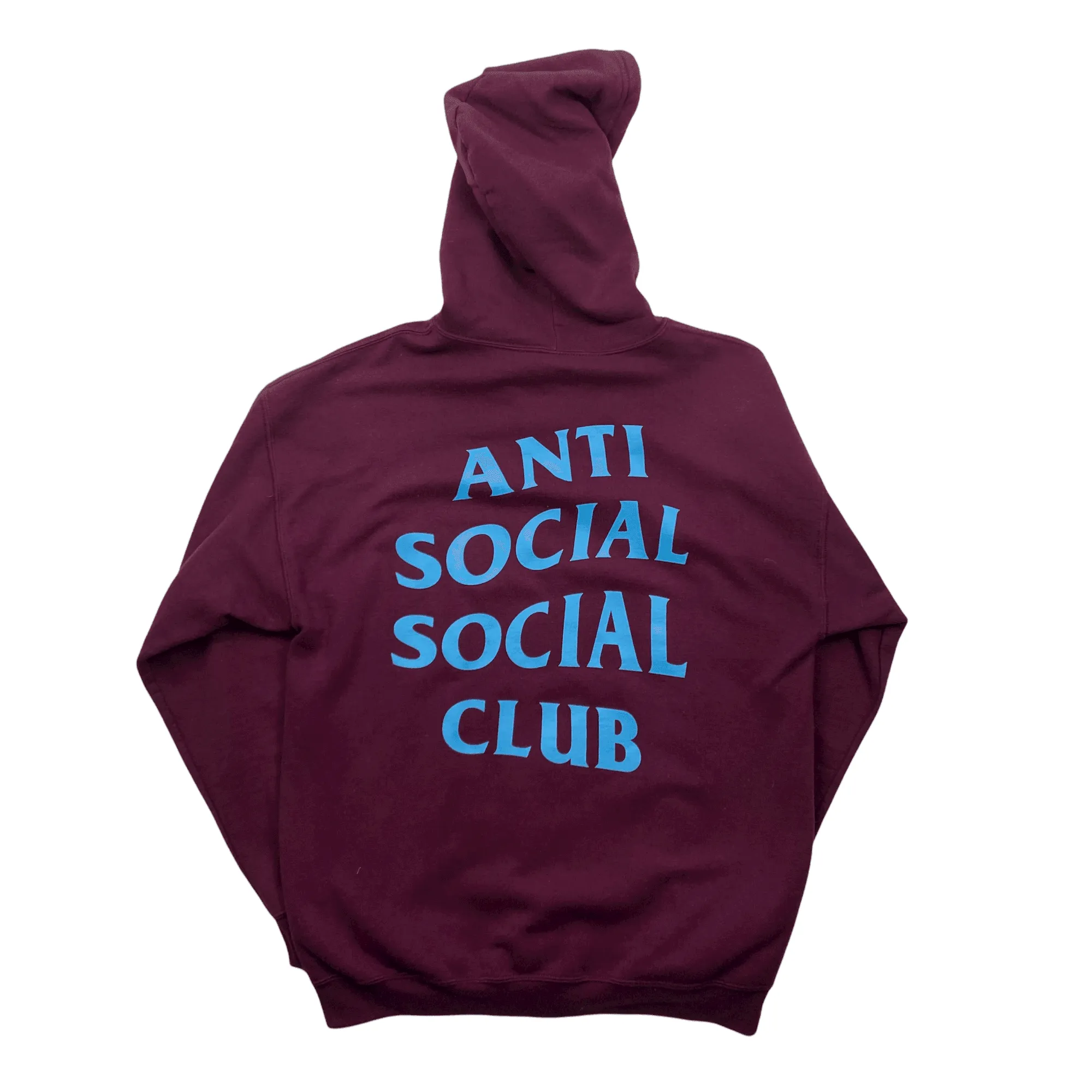 Burgundy   Blue Anti Social Social Club (ASSC) Full Zip Jacket - Large