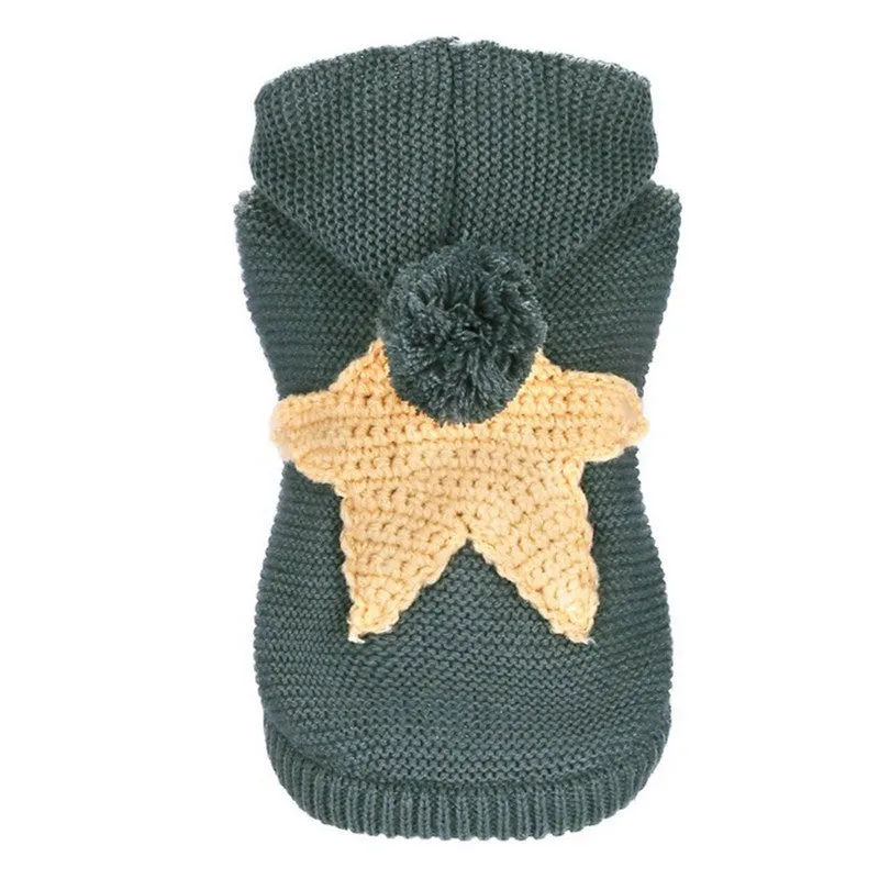 Cuddly Star Knitted Design Winter Outfit Dog Sweatshirt