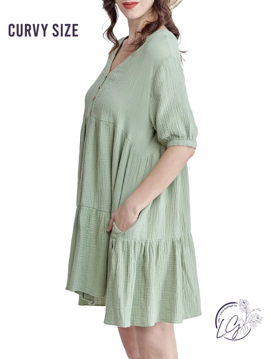 Curvy Natural Confidence Tiered Dress