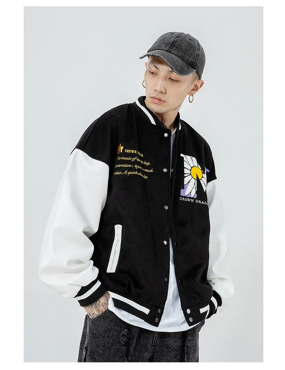 Daisy Blossom Varsity Jacket