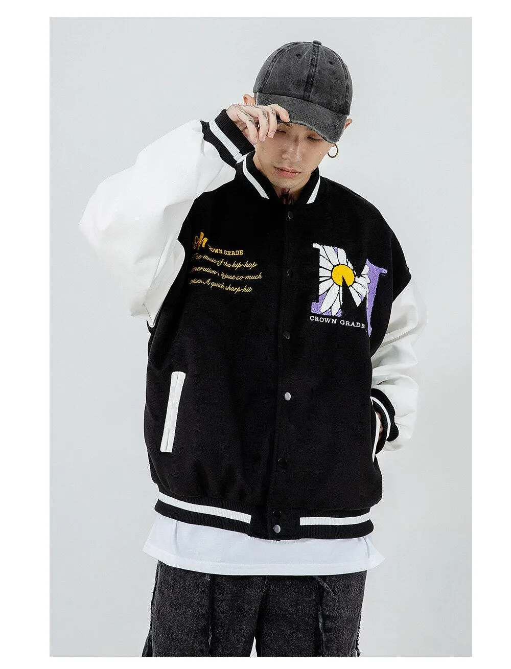 Daisy Blossom Varsity Jacket