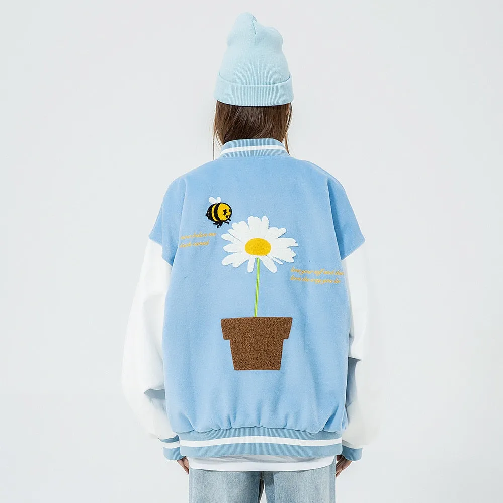 Daisy Blossom Varsity Jacket