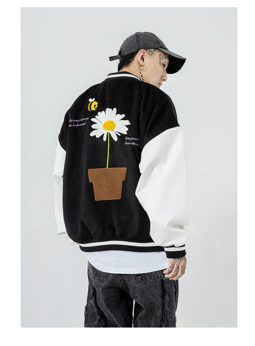 Daisy Blossom Varsity Jacket