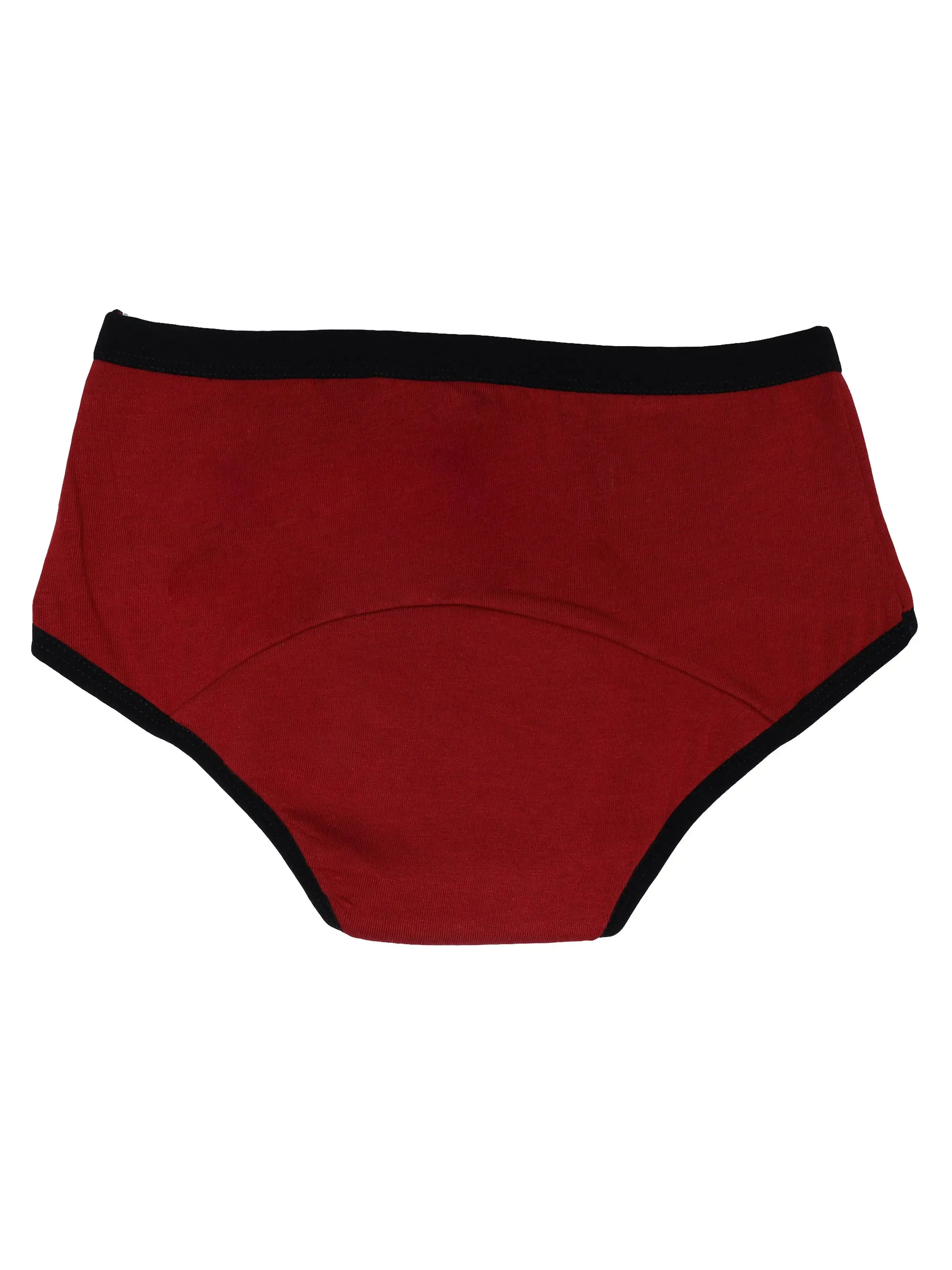 D'chica Queen Eco-Friendly Period Panties - Maroon, No Pad Required, PFOS PFAS Free