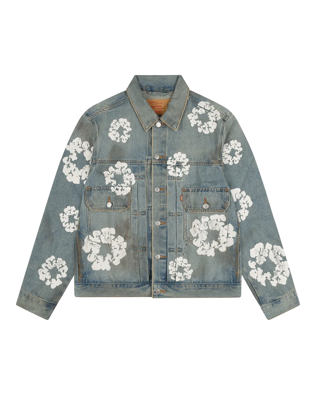 Denim Tears Dirty Wash Wreath Type 2 Jean Jacket