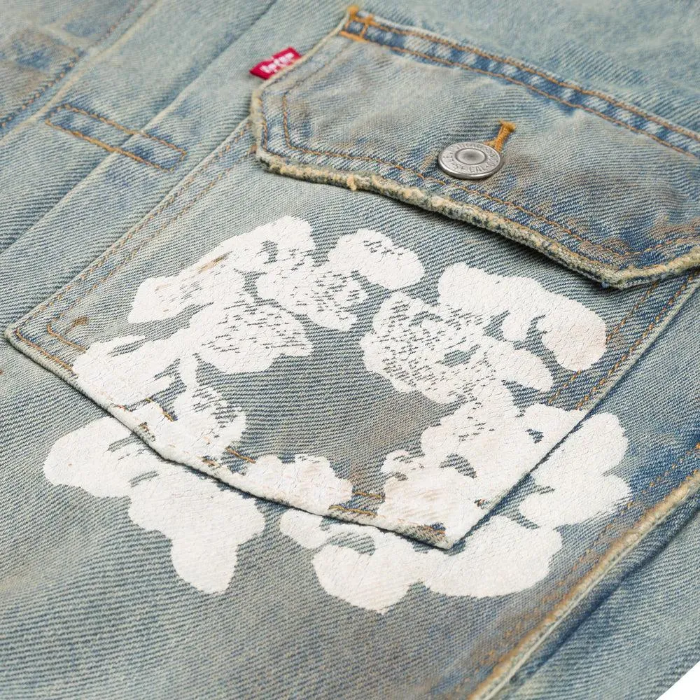 Denim Tears Dirty Wash Wreath Type 2 Jean Jacket