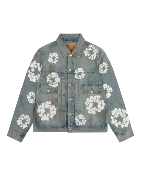 Denim Tears Dirty Wash Wreath Type 2 Jean Jacket