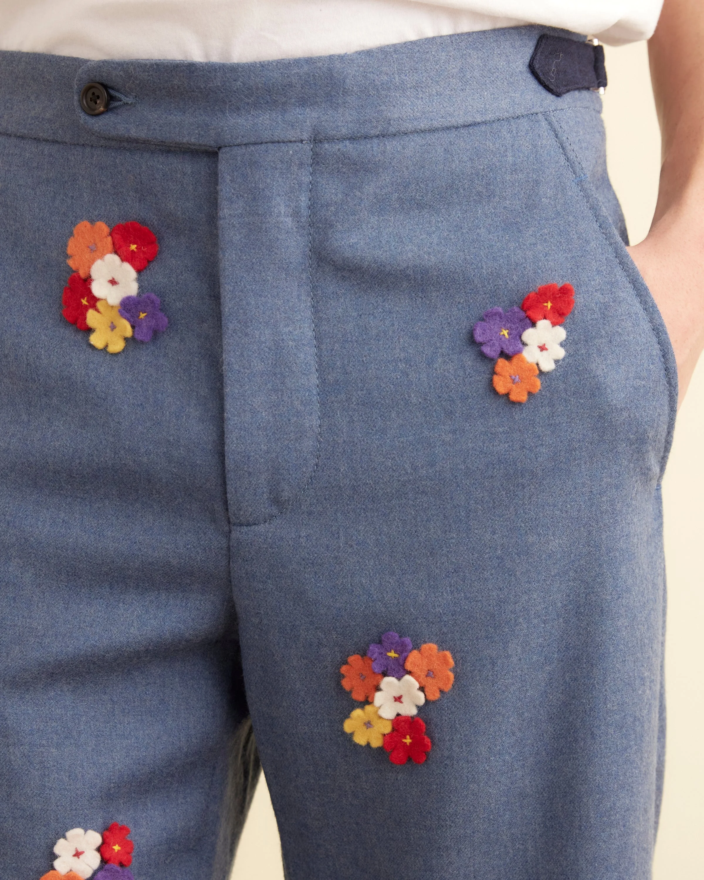 Dianthus Appliqué Trousers