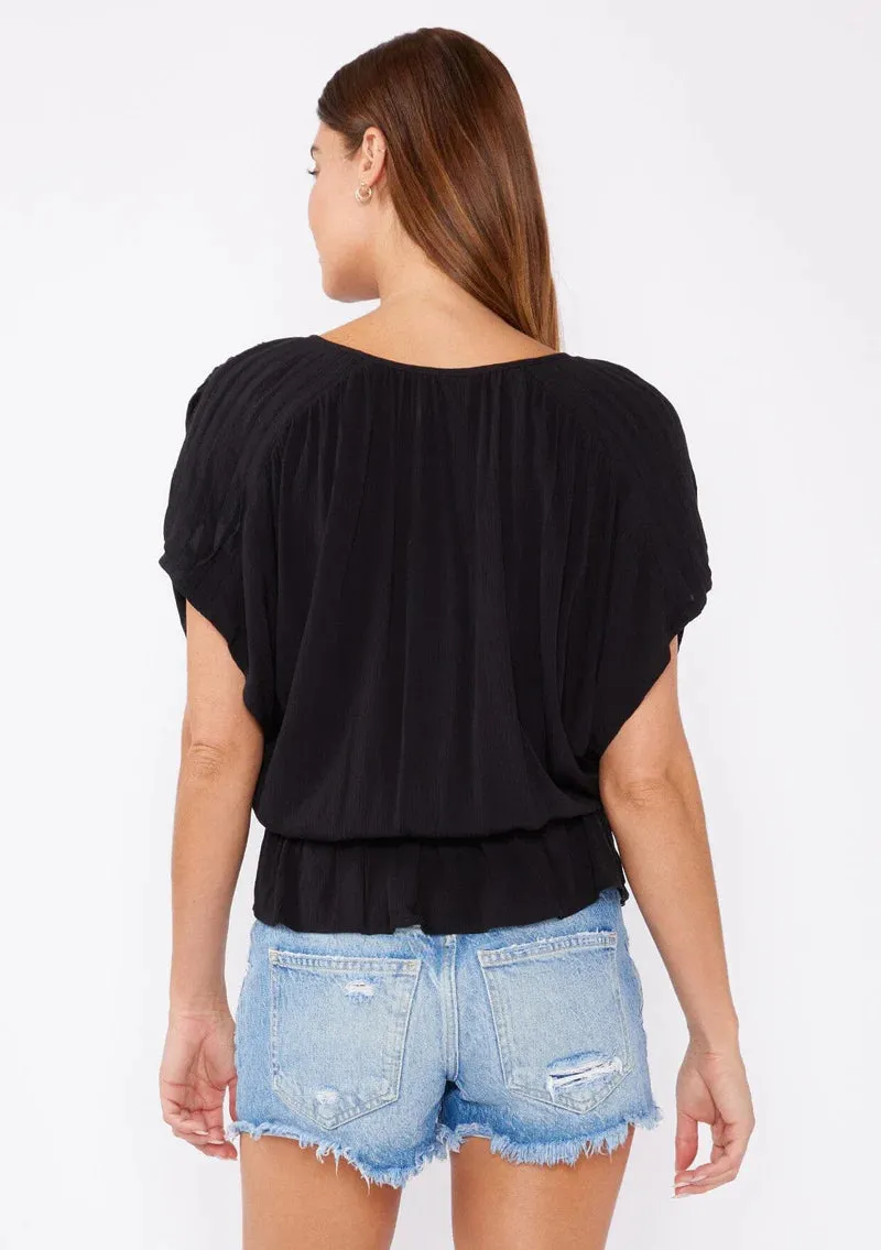 DOLMAN SLEEVE PEPLUM TOP