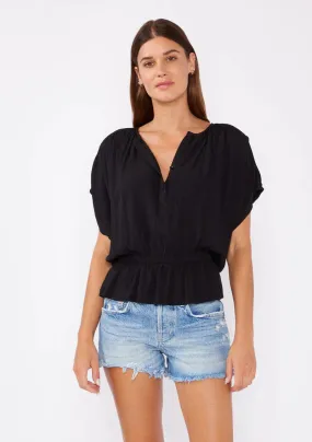 DOLMAN SLEEVE PEPLUM TOP