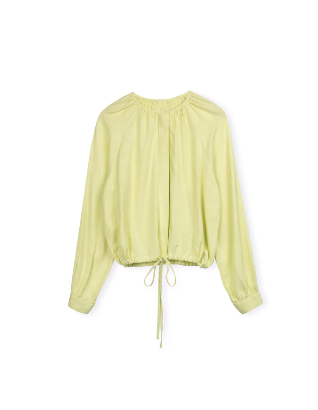 Drawstring Detailed Linen Blouse