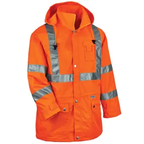 Ergodyne 24316 GloWear 8365 Type R Class 3 Rain Jacket, 2XL, HV Orange