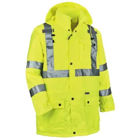 Ergodyne 24322 GloWear 8365 Type R Class 3 Rain Jacket, Small, HV Lime