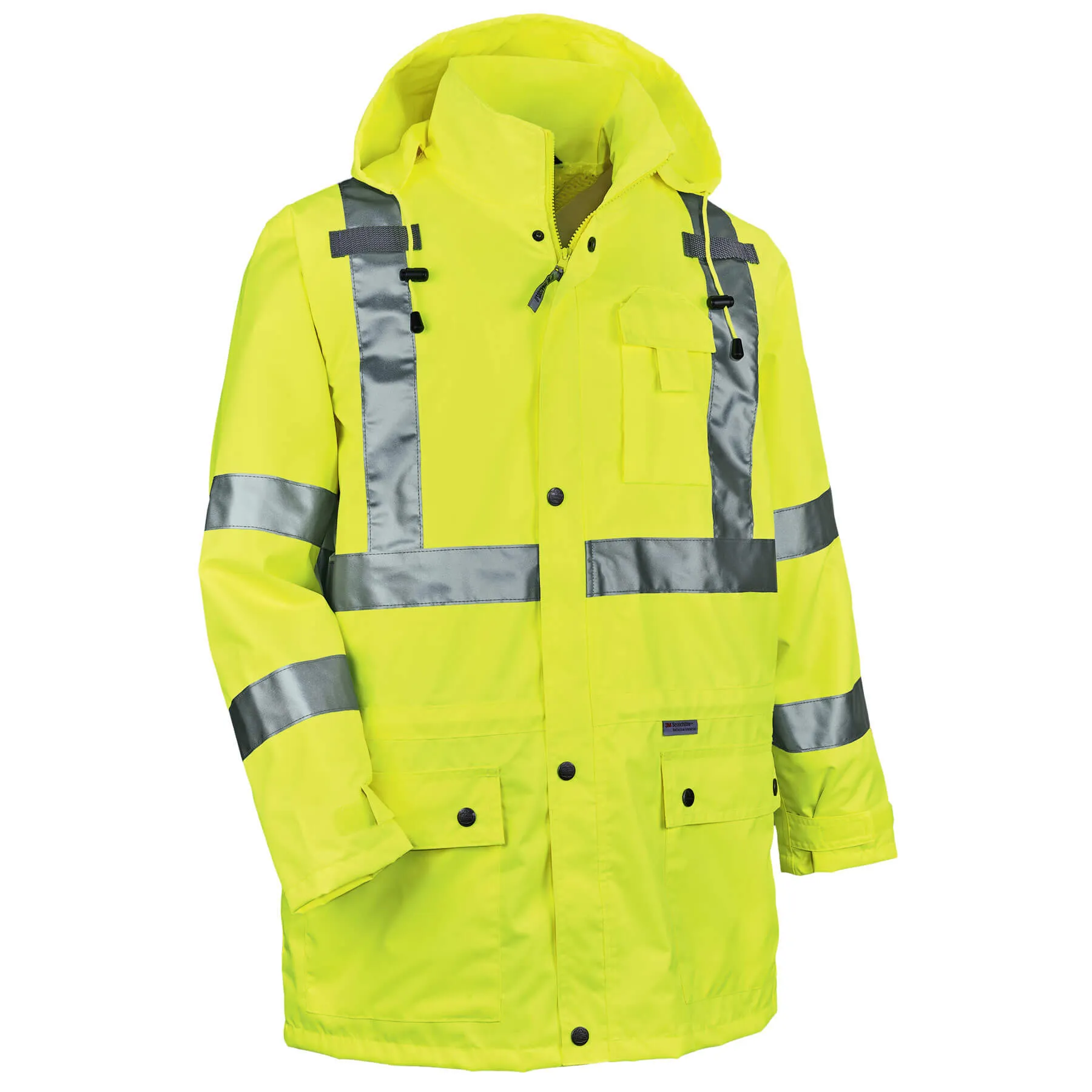 Ergodyne 24326 GloWear 8365 Type R Class 3 Rain Jacket, 2XL, HV Lime