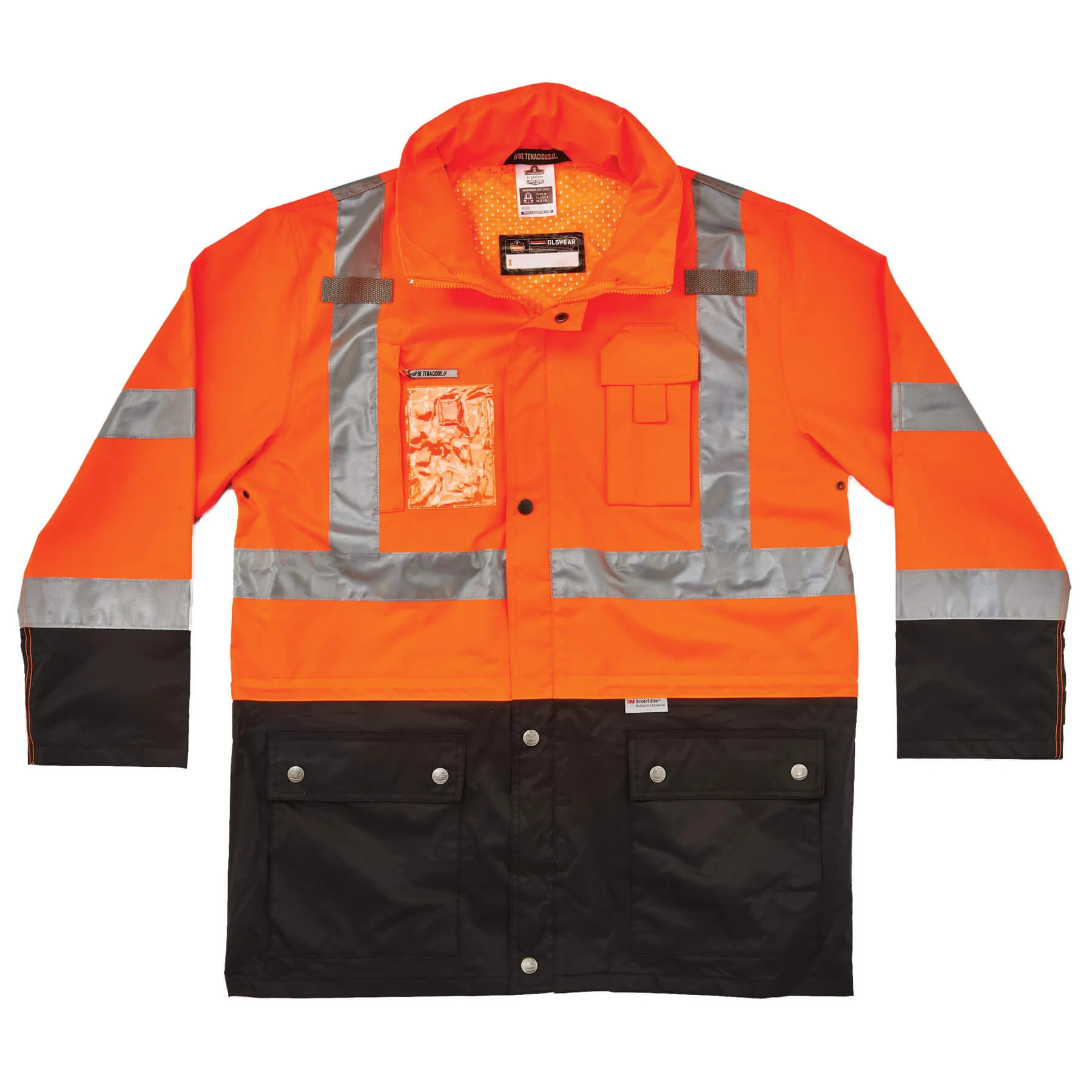 Ergodyne 25467 GloWear 8386 Type R Class 3 Outer Shell Jacket, 3XL, HV Orange