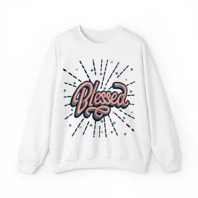 Fall Crewneck Sweatshirt with "Blessed" Graphic - Cozy Comfort with a Touch of Gratitude!