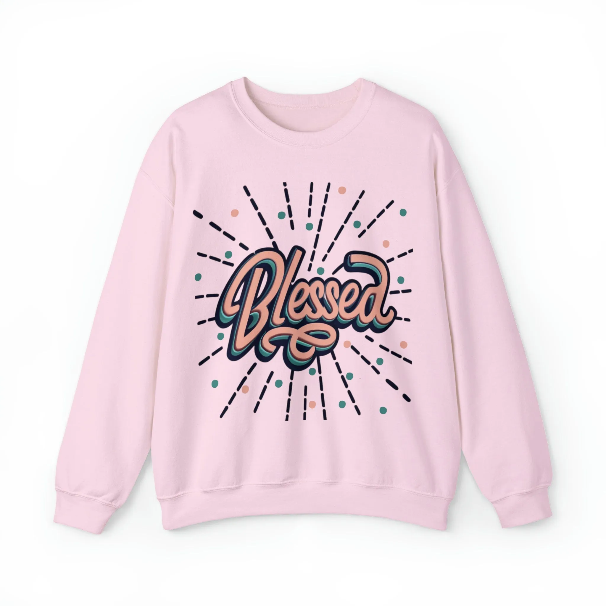 Fall Crewneck Sweatshirt with "Blessed" Graphic - Cozy Comfort with a Touch of Gratitude!