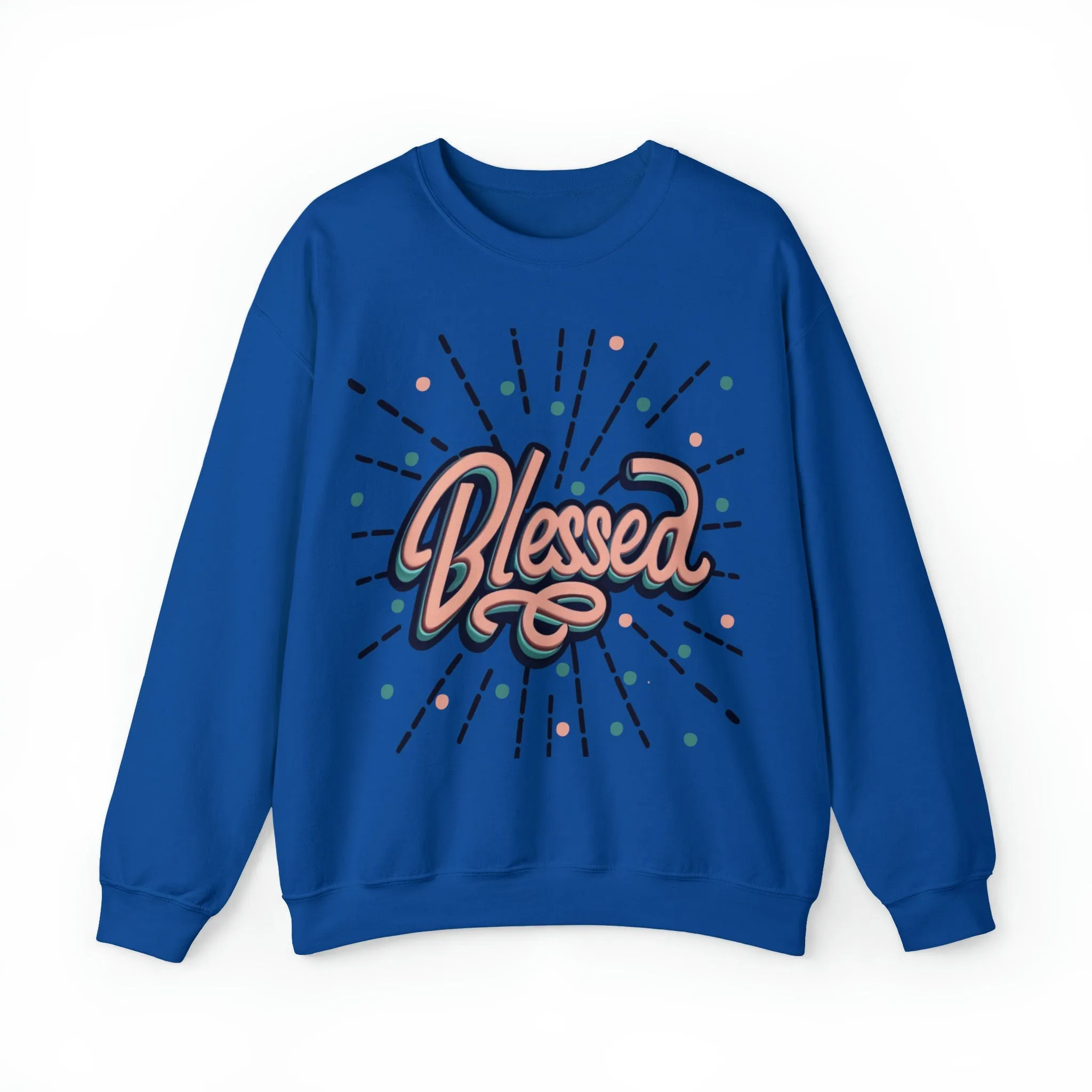 Fall Crewneck Sweatshirt with "Blessed" Graphic - Cozy Comfort with a Touch of Gratitude!