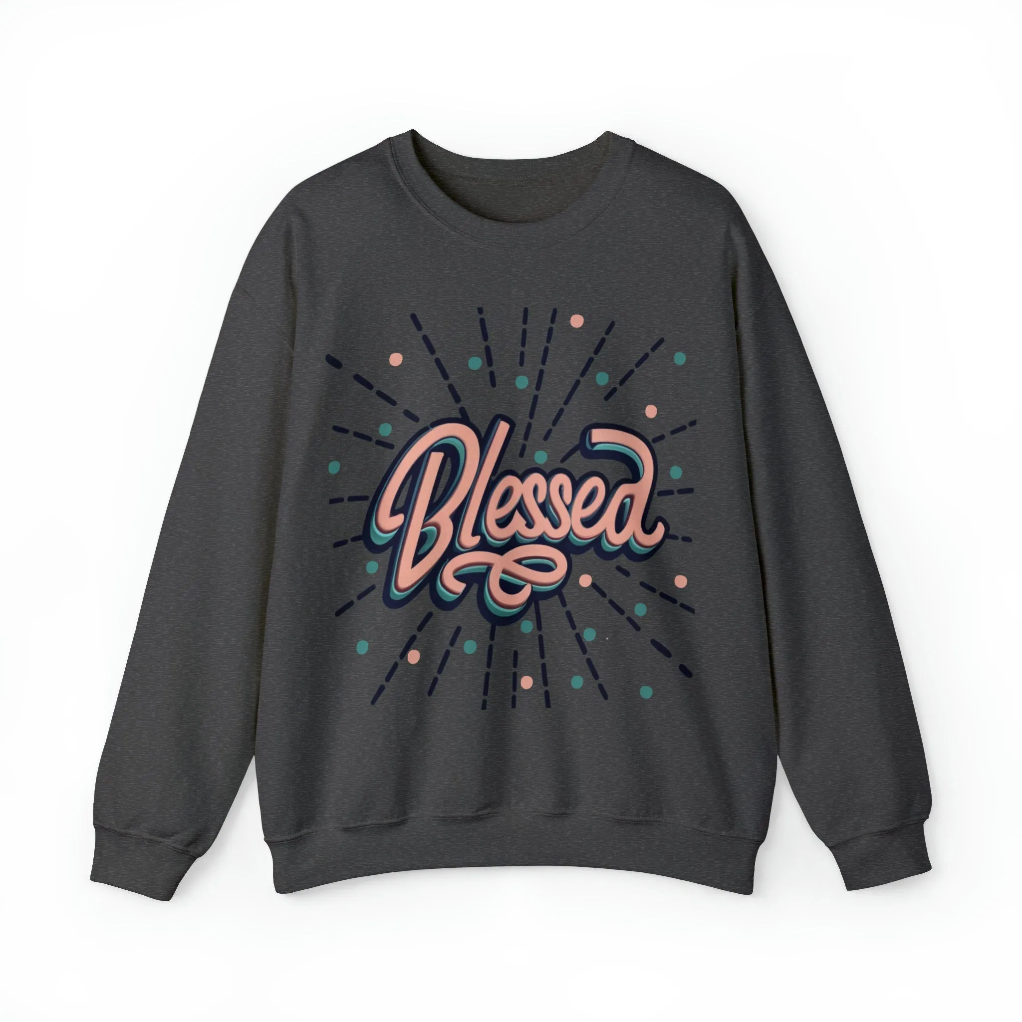 Fall Crewneck Sweatshirt with "Blessed" Graphic - Cozy Comfort with a Touch of Gratitude!