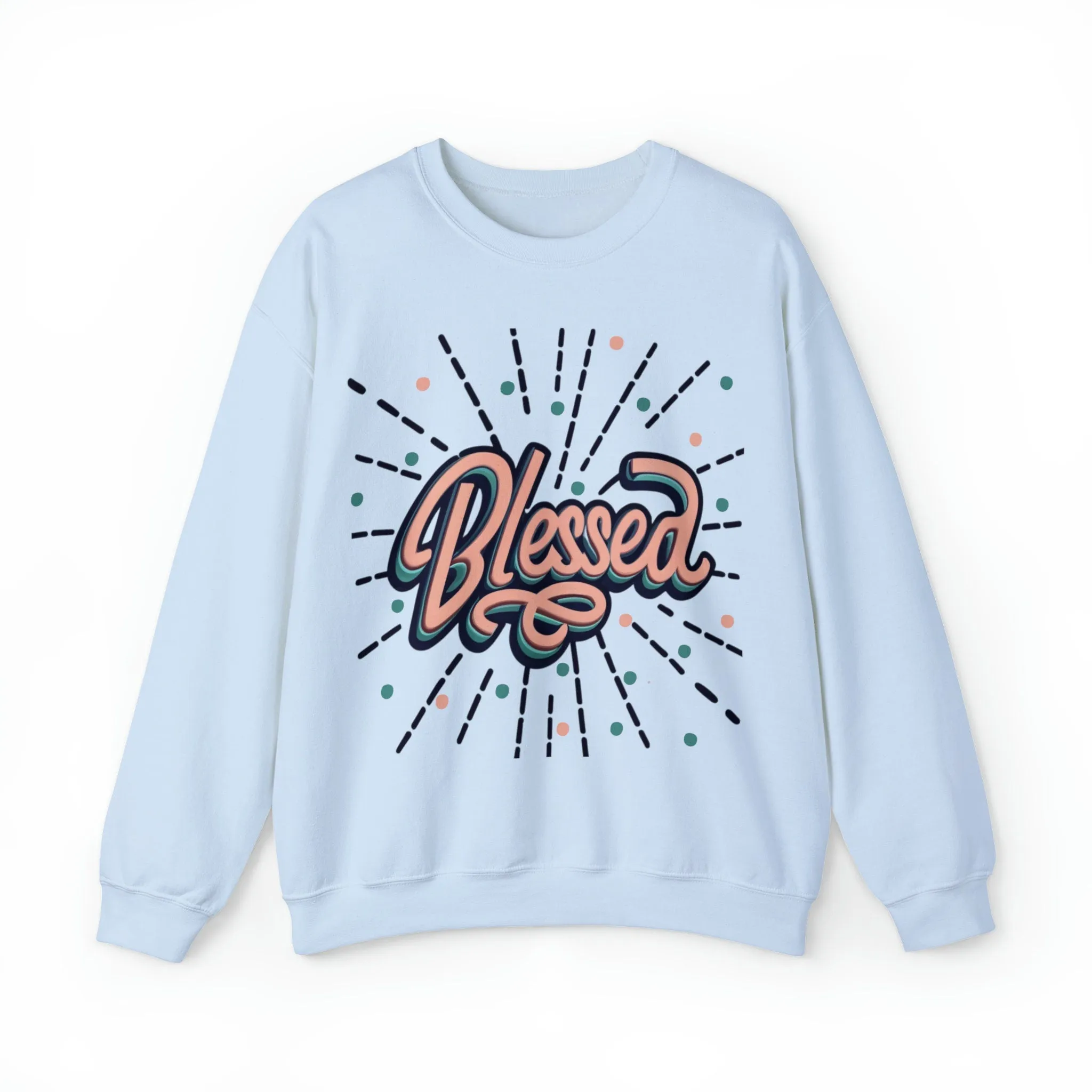 Fall Crewneck Sweatshirt with "Blessed" Graphic - Cozy Comfort with a Touch of Gratitude!