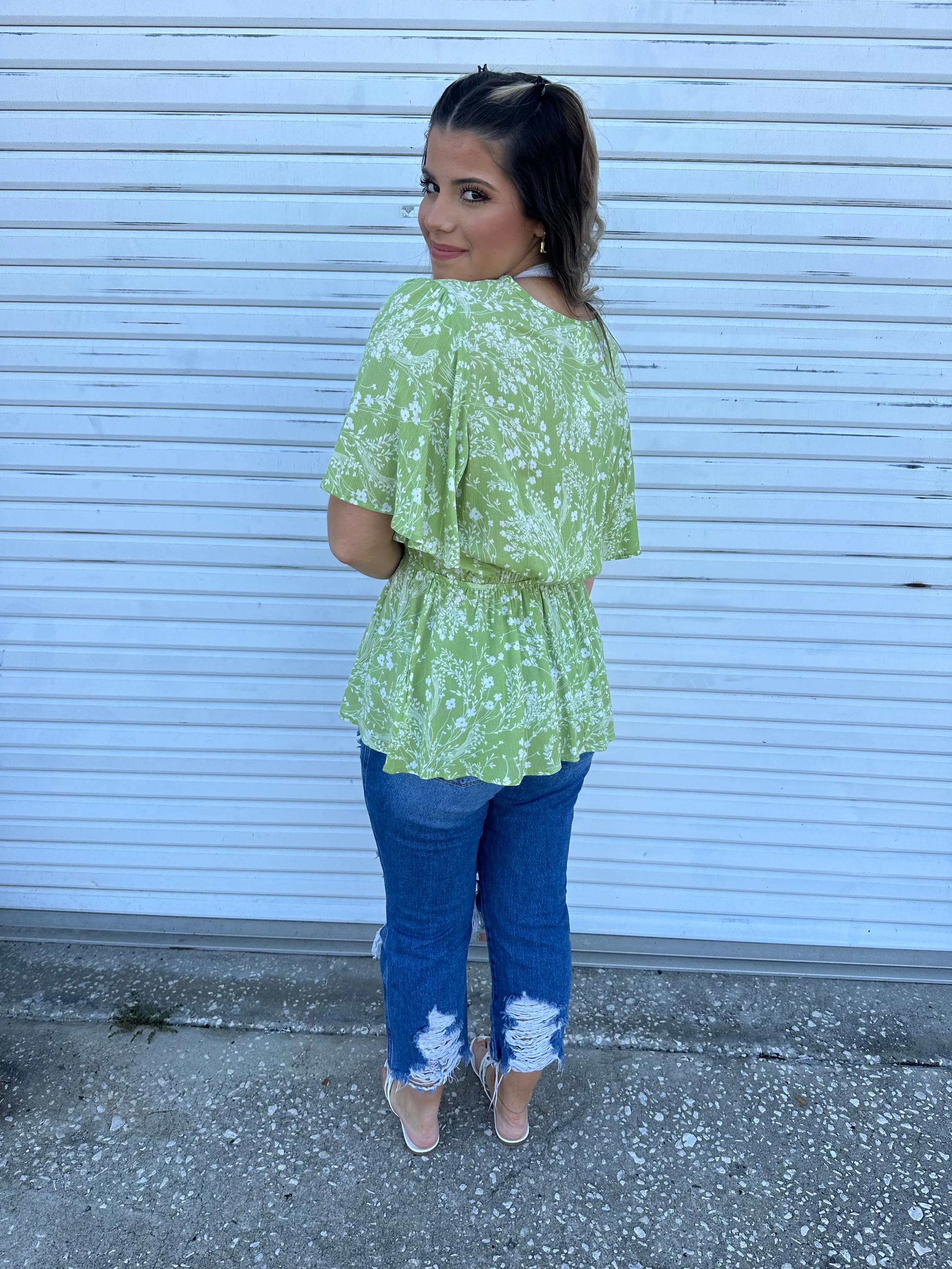 Flowy Green Blouse