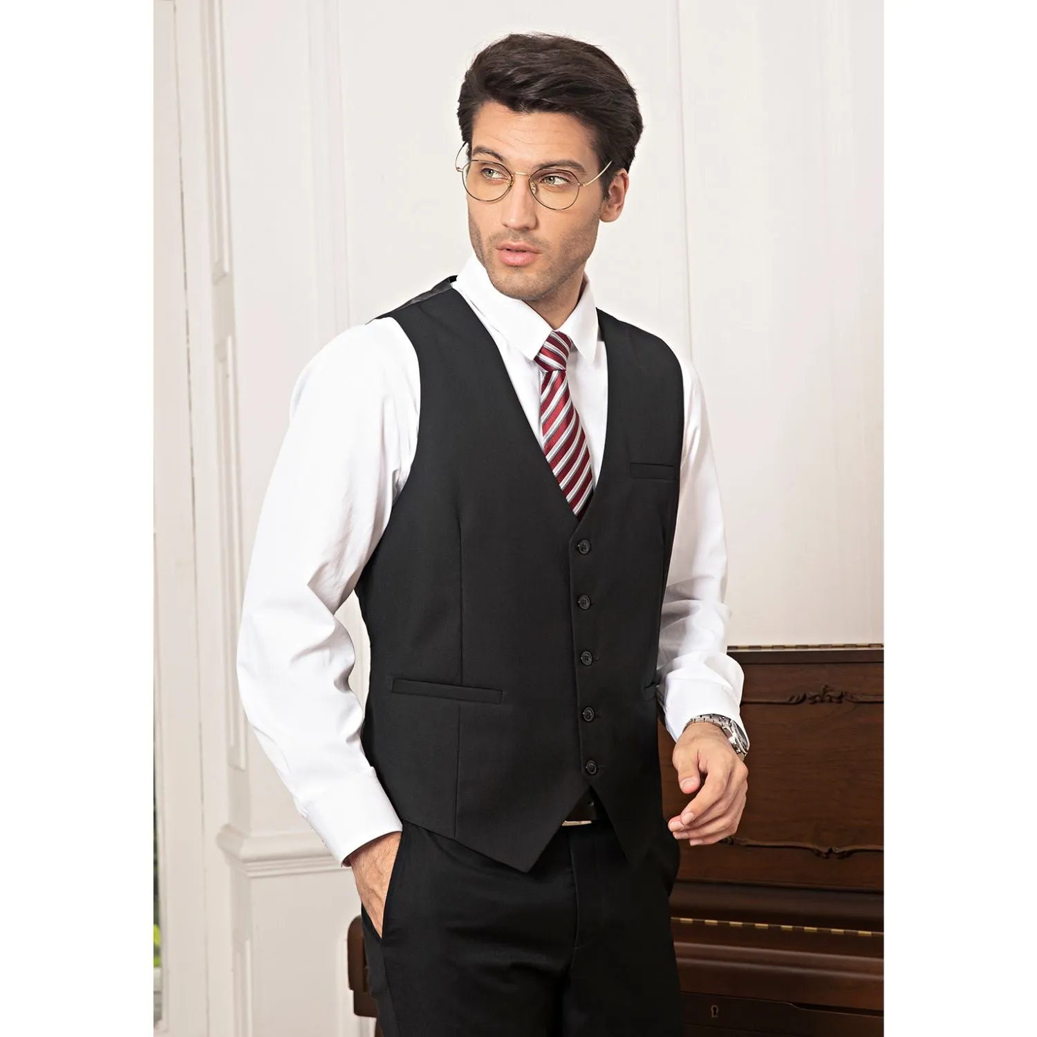 Formal Suit Vest - BLACK