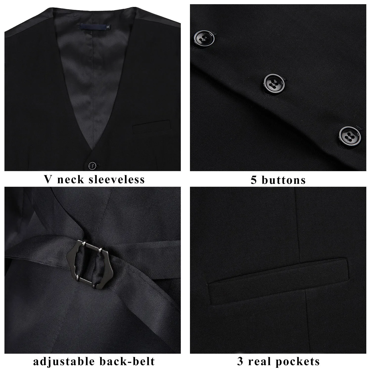 Formal Suit Vest - BLACK