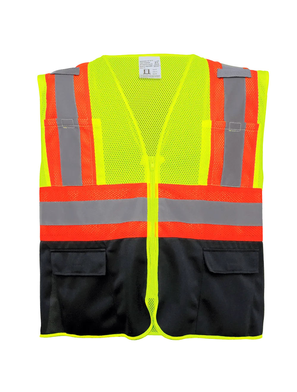 FrogWear® HV Mesh Polyester Surveyors Safety Vest - GLO-0036