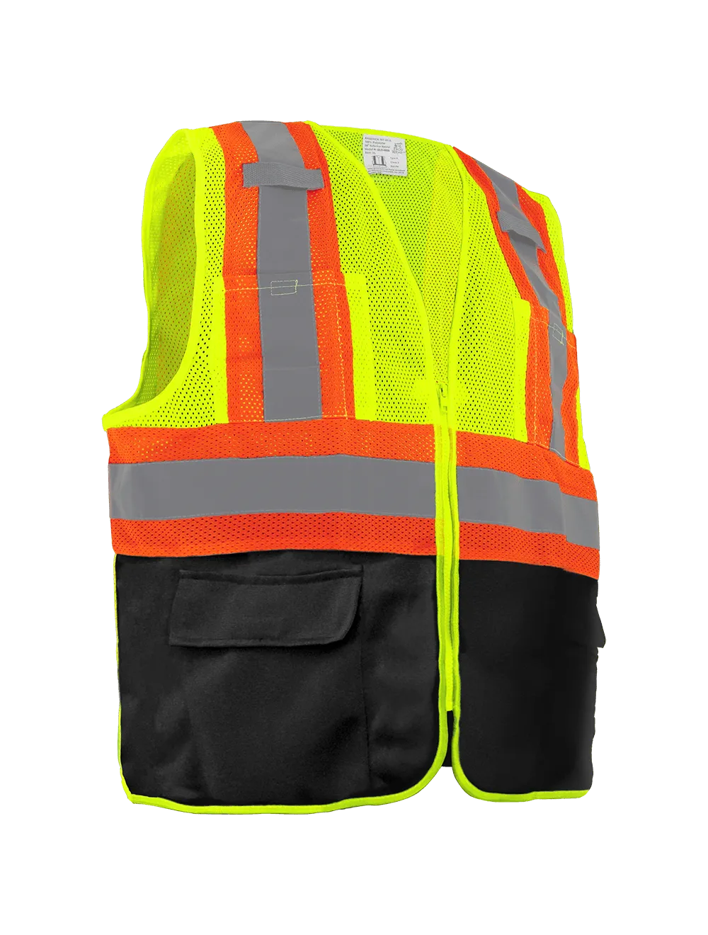 FrogWear® HV Mesh Polyester Surveyors Safety Vest - GLO-0036