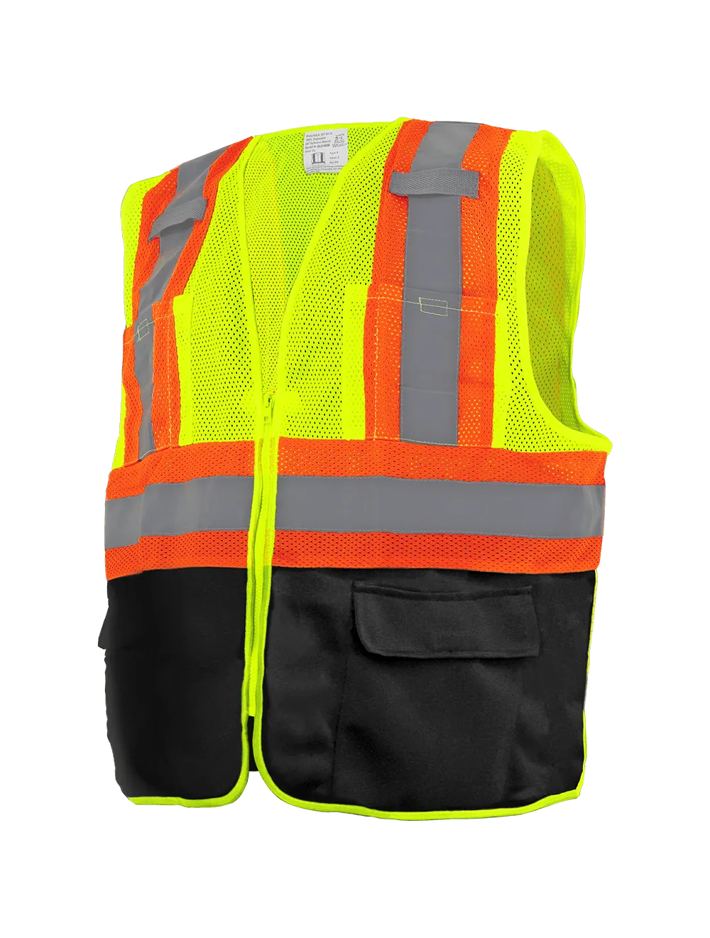 FrogWear® HV Mesh Polyester Surveyors Safety Vest - GLO-0036