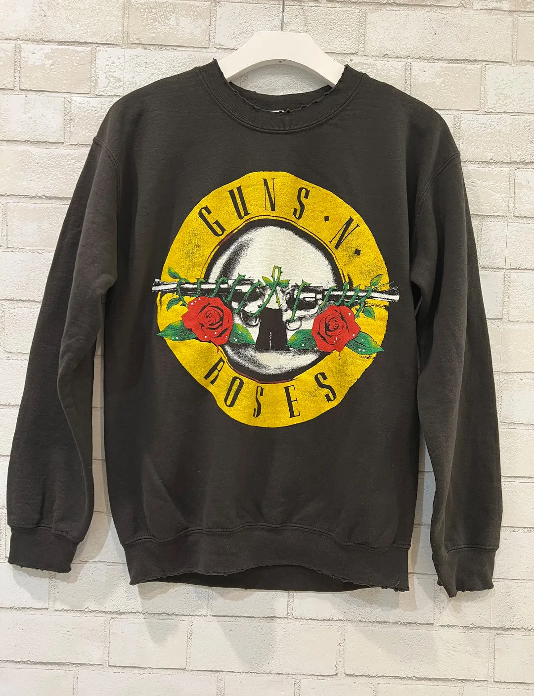 Guns N Roses Was Here Crew Fleece, Coal