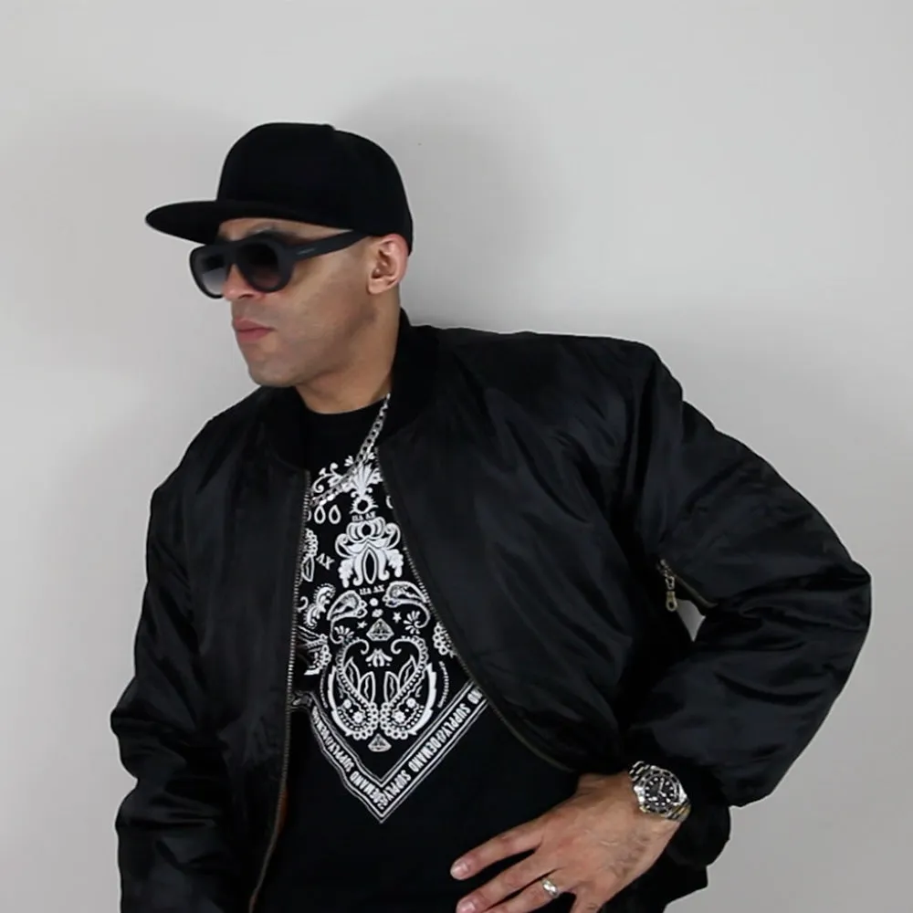 HIPHOP73 B-Boy Life Bomber Jacket Black