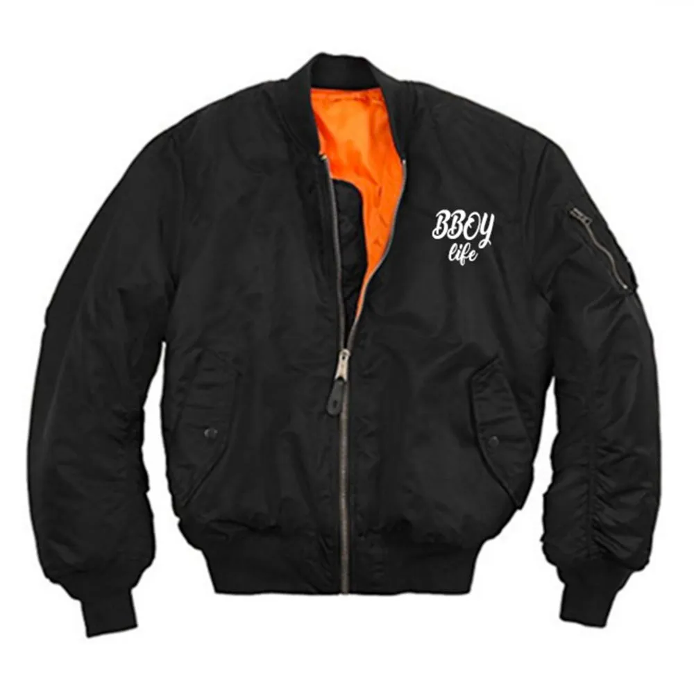 HIPHOP73 B-Boy Life Bomber Jacket Black