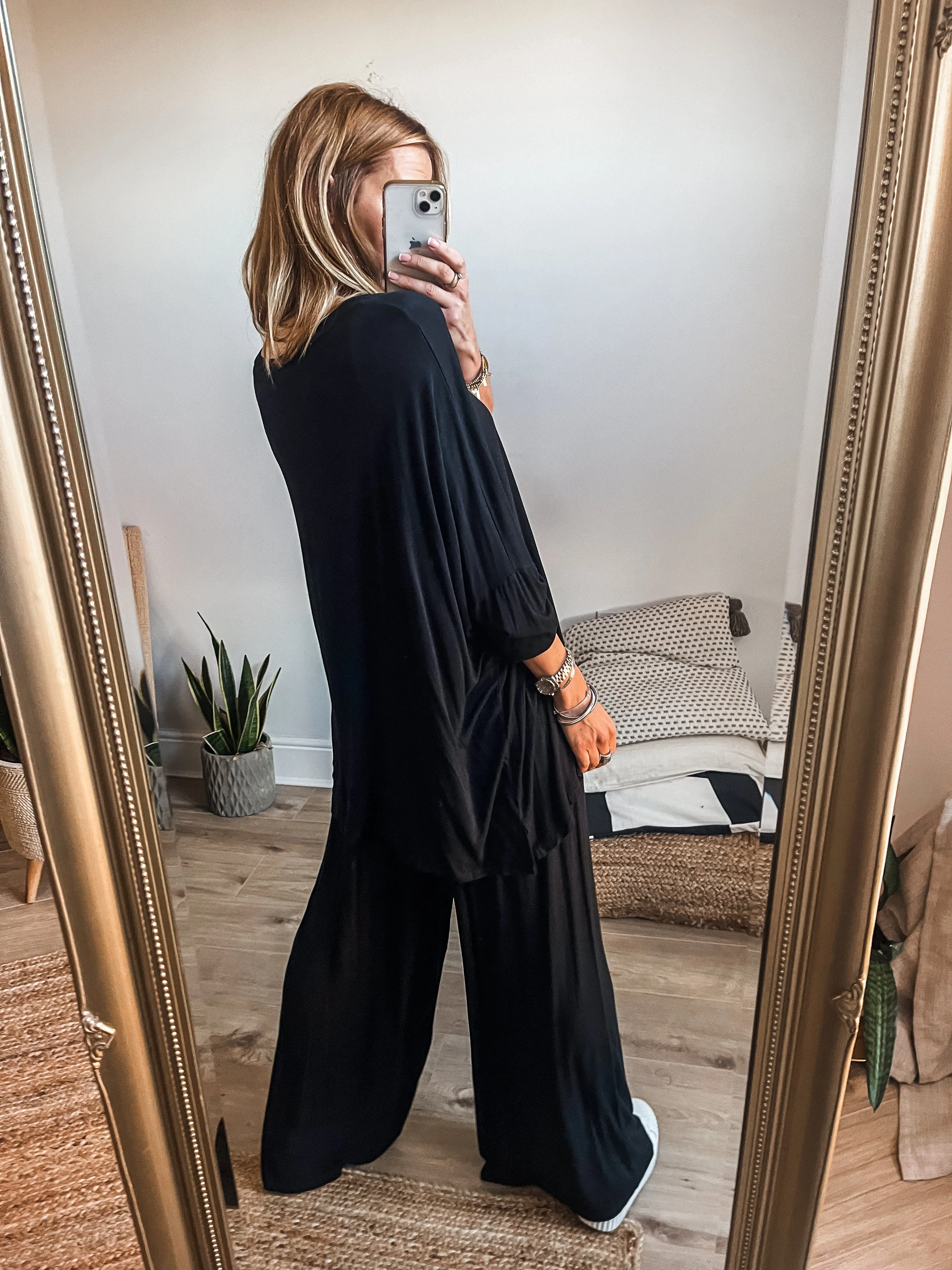 Jersey Wide Leg Trousers