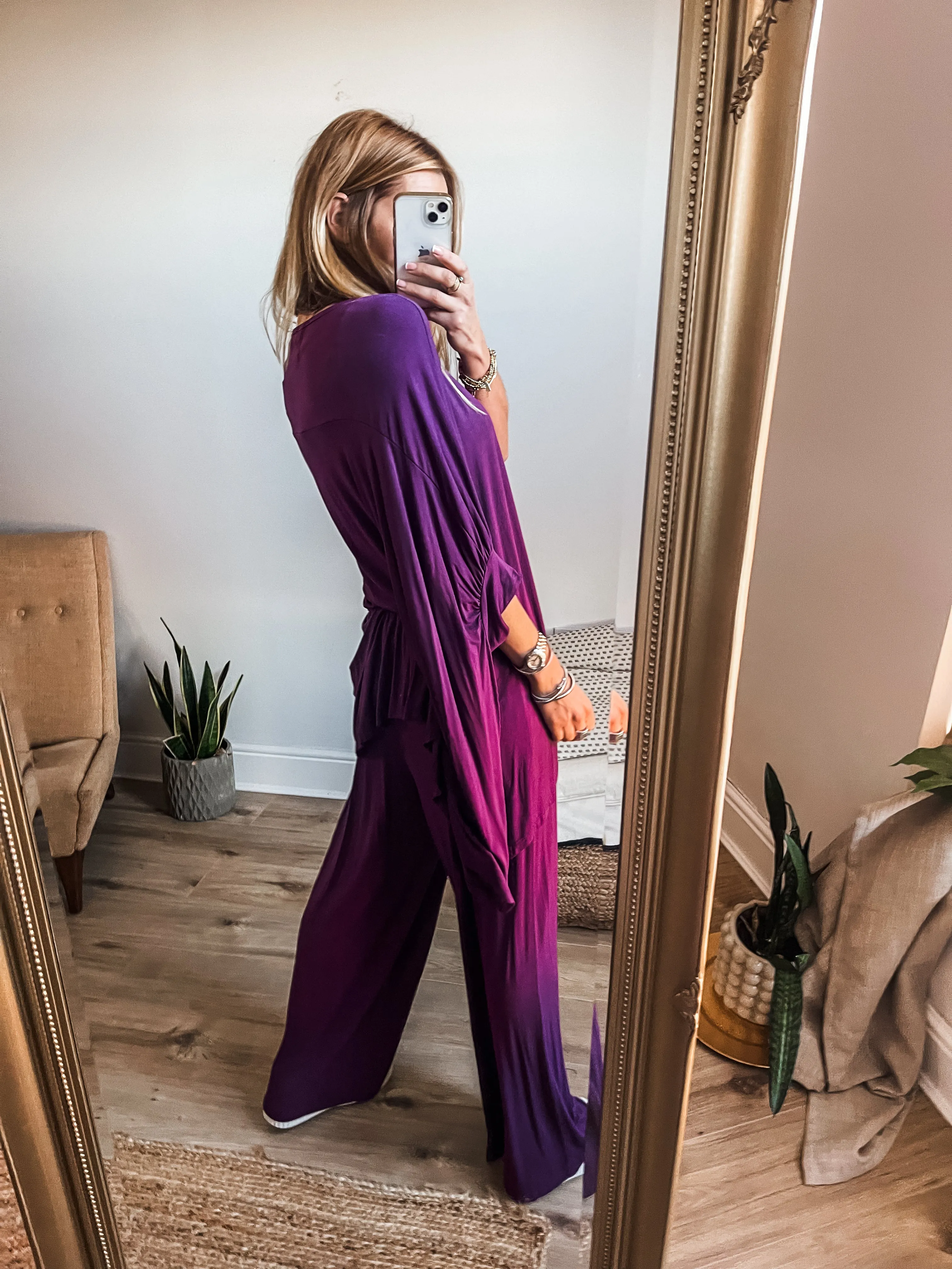 Jersey Wide Leg Trousers