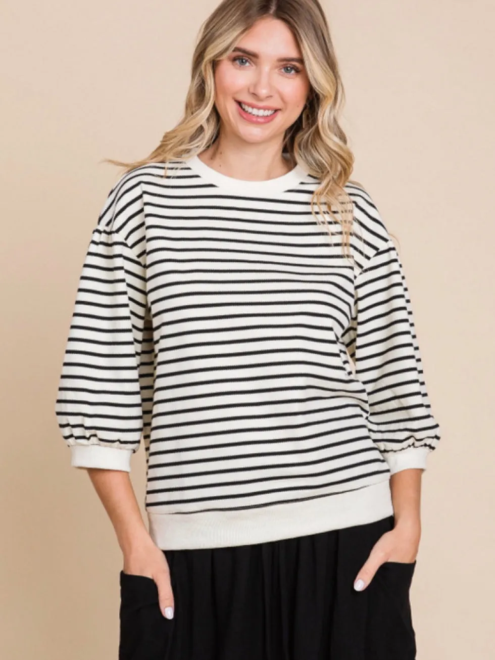 Kallie Top - Black/Natural